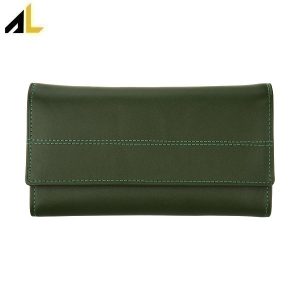 رنگ سبز کیف پول چرم کد ALZ021